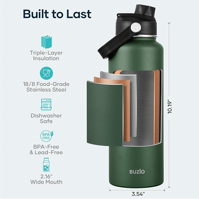 BUZIO Triple Wall Vacuum Water Bottle - Image 4