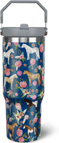 30 oz Horse Tumbler with Handle and Flip Straw, Vacuum Insulated Water Bottle by awufncksn