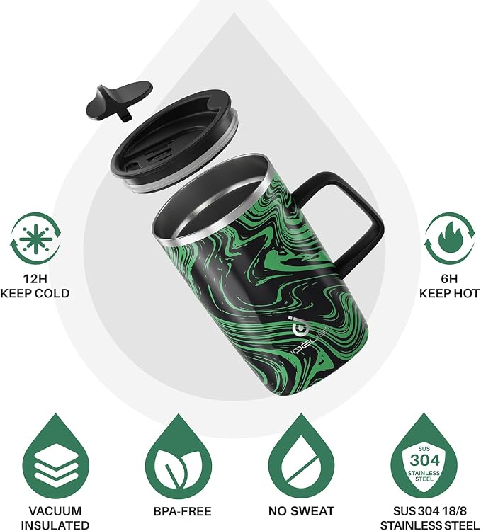 Ideus 16 oz Insulated Stainless Steel Coffee Mug - Image 2