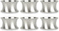 DII Decorative Assorted Silver Napkin Ring Set, One Size, Beaded Silver by DII