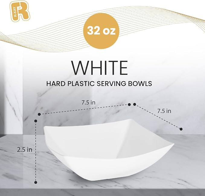 R-kay 6 Pack Square Plastic Serving Bowls - Image 5