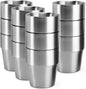 Beasea Stainless Steel Cups 10 oz, 12 Pack Small Stackable Insulated Bulk by Beasea
