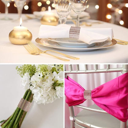 Accmor 50pcs Napkin Rings, Champagne Napkin Rings Buckles | Napkin Rings - Image 5