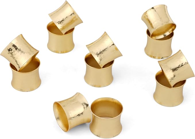 Premium Iron Napkin Rings Set of 12, Stylish Iron Napkin Ring - Image 4