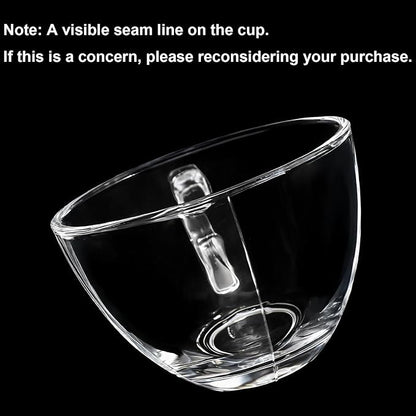 Tosnail 6 Pack 7-Ounce Glass Tea Cups and Saucers Sets Glass Coffee Mugs - Image 3