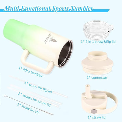 40 oz Tumbler with Handle and Straw or Convert to 40 oz Insulated Water Bottle - Image 7