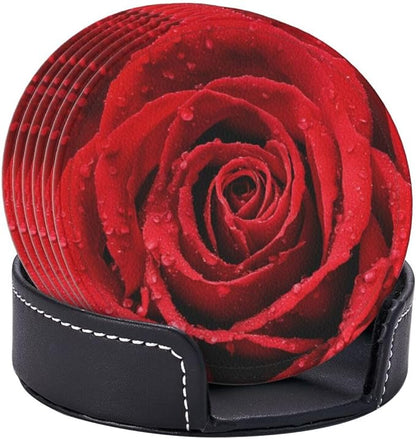 6 Pcs Leather Coasters for Drinks - Image 2