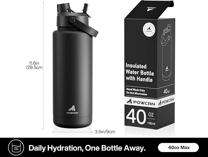 POWCAN 40 oz Insulated Water Bottle - Image 6
