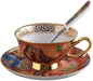YBK Tech Euro Style Cup& Saucer Set Art Bone China Ceramic Tea Coffee Cup by Eplze