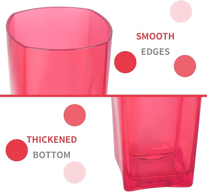 Top-spring 12 Oz Reusable Plastic Water Tumbler 6pcs Color BPA Free | Thickened - Image 5