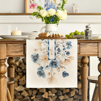 Artoid Mode Bloom Flowers Floral Weeds Spring Table Runner, Seasonal Summer - Image 3