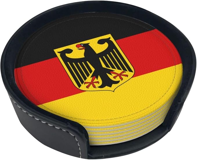 Germany Flag Coasters for Drinks by Unknown