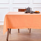 Solino Home Linen Tablecloth 60 x 132 Inch - Classic Hemstitch 100% Pure Linen Coral Table Cloth for Rectangle Tables - Machine Washable Tablecloth for Valentines, Spring, Easter
