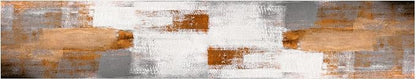 OYIMUA Orange and White Abstract Modern Table Runner, Art Rustic Kitchen Dining - Image 4