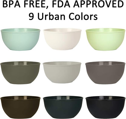 Youngever 9 Pack 10 Ounce Plastic Bowls, Kids Plastic Bowls - Image 3