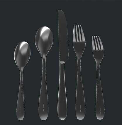 Matte Silverware Set, 18/10 Stainless Steel Satin Flatware, Modern Brushed Finish Cutlery, Dishwasher Safe & Durable, Built to Last (60-Piece, Fidenza)