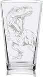 LumEngrave T-REX DINOSAUR BODY Engraved Pint Glass | Great Gift Idea for Dino Lovers and Paleontology Enthusiasts!