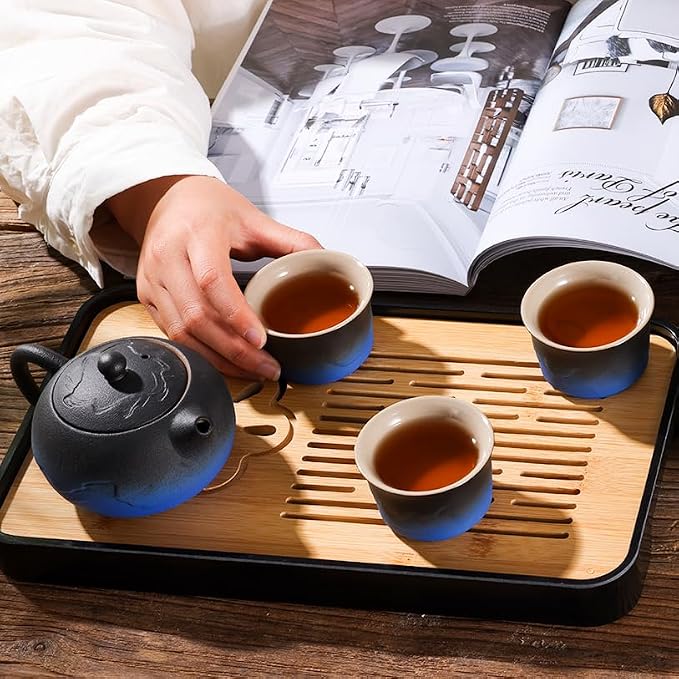 LURRIER Gongfu tea sets, Portable Ceramic TeaSet, Asian Tea sets - Image 3