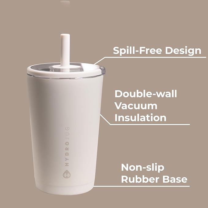 HydroJug Everyday Tumbler 14 oz, Ceramic-Lined Straw Cup - Image 3