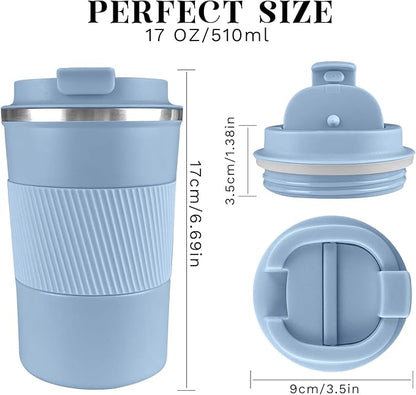 Insulated Travel Coffee Mug, Stainless Steel Coffee Cup - Image 2