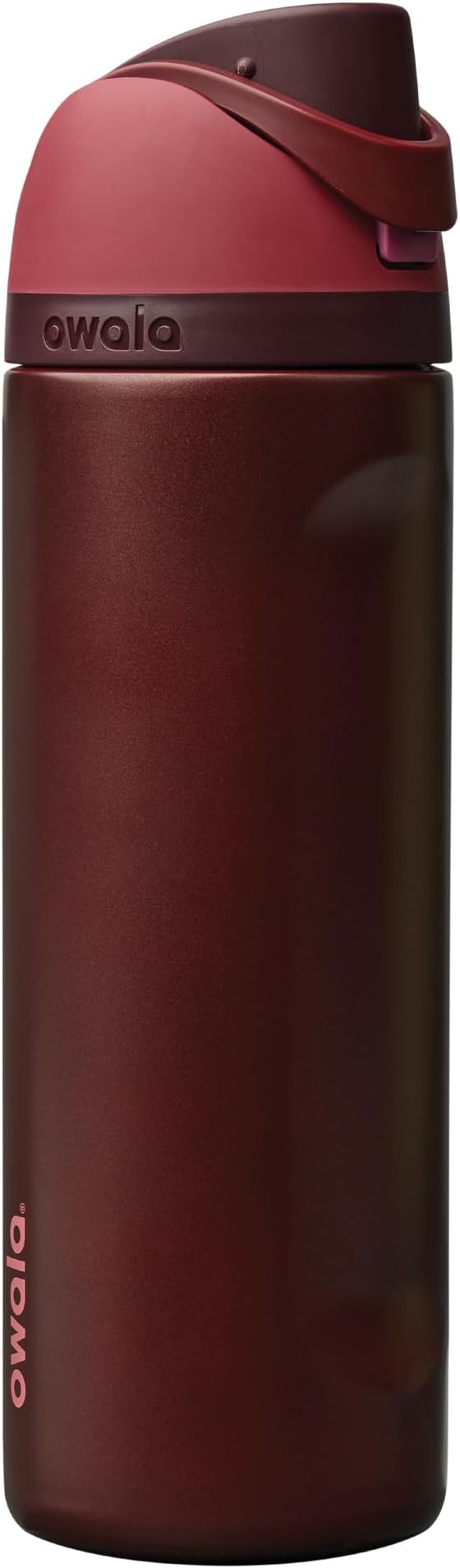 Owala FreeSip Stainless Steel Water Bottle 24 oz Black Cherry - Image 4