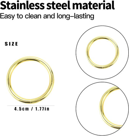 40 Pcs Gold Napkin Rings - Image 2