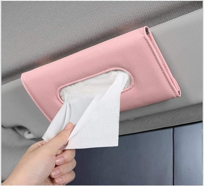 Carstuus Pink Sun Visor Car Tissue Holder, Cute Car Accessories - Image 5