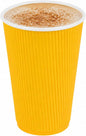 Restaurantware Ripple Wall Coffee Cups 500 Count 16 Ounce Insulated Yellow by Restaurantware