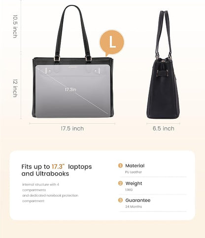 LOVEVOOK Laptop Tote Bag for Women Work, Teacher Tote Bag - Image 4