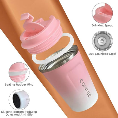 SPLMIFA Travel Coffee Mug Leak-Proof, Reusable Coffee Cups - Image 3