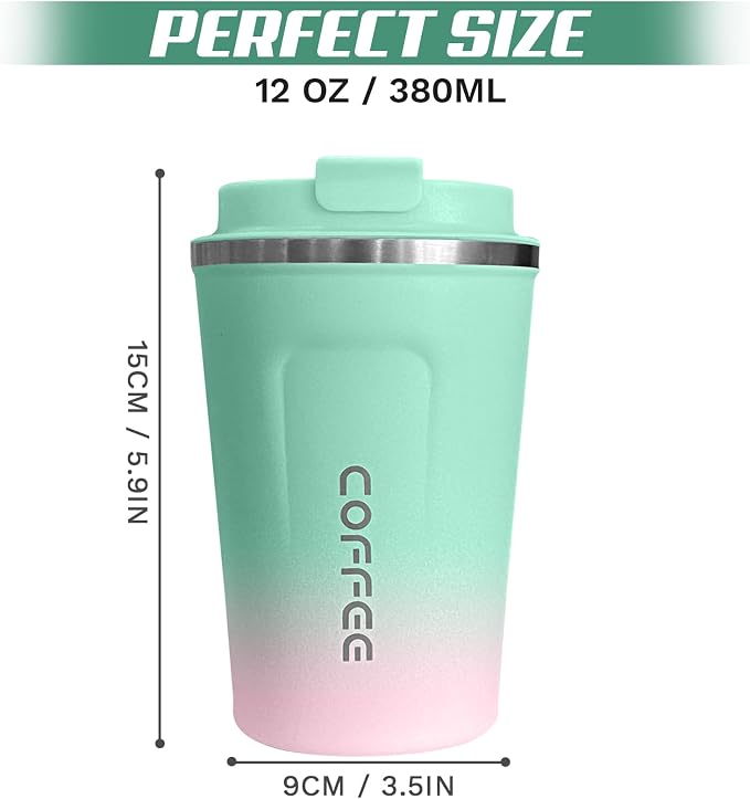 SPLMIFA Travel Coffee Mug Leak-Proof, Reusable Coffee Cups - Image 4