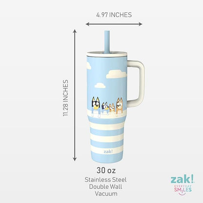 Zak Designs Bluey 30oz Spill-Proof Insulated Stainless Steel Travel Tumbler | - Image 8