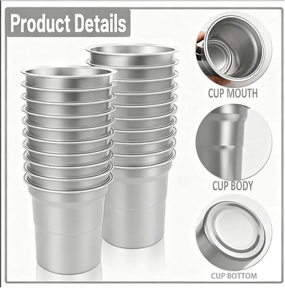 80 Pack 16 oz Aluminum Party Cups, Metal Cups Reusable Aluminum Drinking Cups - Image 3