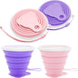 Litoexpe 2 Pack Silica gel Collapsible Travel Cup 270ml, Portable Folding by PRATICALPRODUCTS