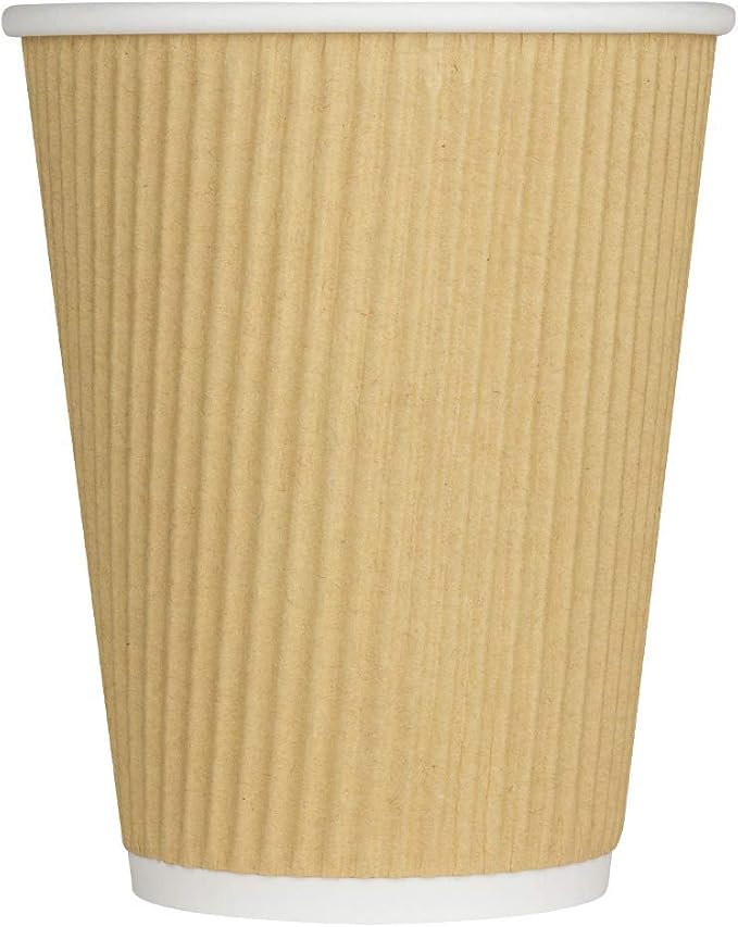 Karat 12 oz Ripple Insulated Coffee Cup Disposable Paper Hot Cup, Sturdy & Leak by Karat