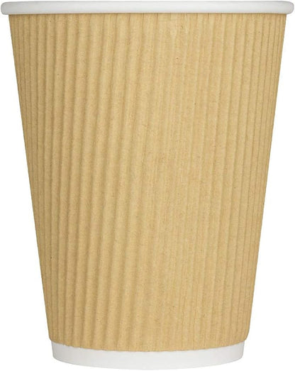 Karat 12 oz Ripple Insulated Coffee Cup Disposable Paper Hot Cup, Sturdy & Leak by Karat