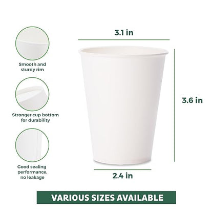 Freshware Coffee Cups 8 oz Disposable Paper Cups - Image 3