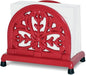 JOGREFUL Cast Iron Napkin Holder, Kitchen Organizer Mistletoe Pattern Red | by JOGREFUL