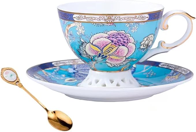 ACMLIFE Bone China Tea Cups, Tea Cup and Saucer Set by ACMLIFE