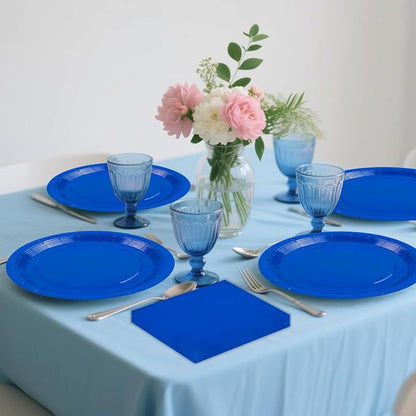 Blue 7Inch Paper Plates and Napkins Party Supplies, Wedding Birthday, Bridal - Image 2