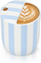 Ceramic Coffee Mug with Sip Hole 10 oz Retro Espresso Cup with Half Lid Hand by Ferrochef