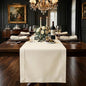 Signature Linen™ by D'Moksha Ivory Table Runner 84 Inches Long, 100% Pure Linen by DMokshaHomes