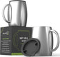 CHILLOUT LIFE Stainless Steel Insulated Coffee Mugs Set of 2 – Double Wall by CHILLOUTLIFE