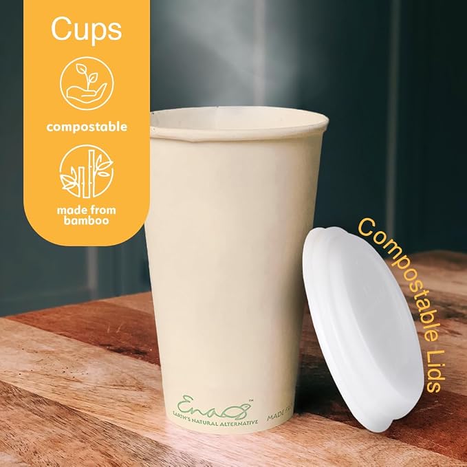 100% Compostable Disposable Coffee Cups - Image 3