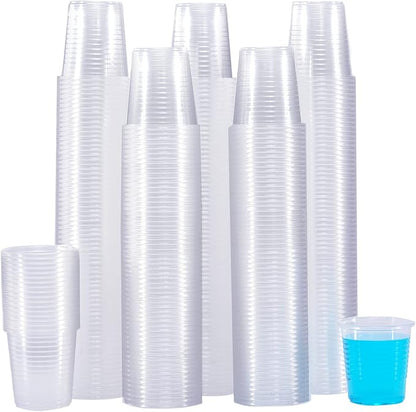 SIUQ 600 Pack 3 oz Clear Plastic Cups, Disposable Bathroom Mouthwash Cups | by SIUQ