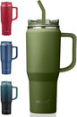 EALGRO 40 oz Tumbler with Handle, Insulated Tumblers with Lid and Straw | by EALGRO