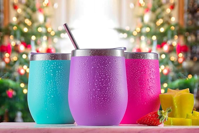 CHILLOUT LIFE 12 oz Stainless Steel Wine Tumbler - Image 5