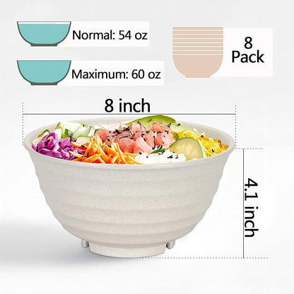 【NOT CERAMIC】60 Oz Big Salad Bowl Soup Bowl, Large Bowls - Image 3