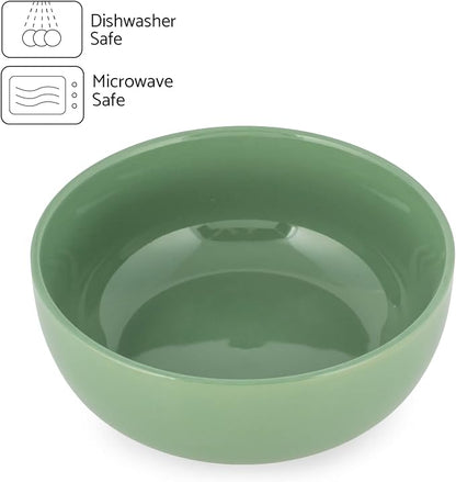 Elanze Designs Bistro Glossy Ceramic 7 inch Dinnerware Bowls Set of 4 - Image 2