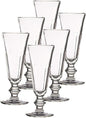 La Rochere Perigord Champagne Flutes Set of 6 – Classic French Toasting Glasses with Faceted Ribbed Silhouette – Pressed Stemmed Flutes for Sparkling Wine, Mimosas & Elegant Entertaining (5.4 Oz)